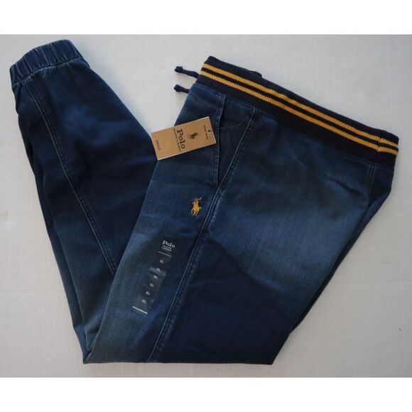 Polo Ralph Lauren Boy's Sz XL (18-20) Randall Wash Stretch Denim Jogger Pants - Picture 8 of 9